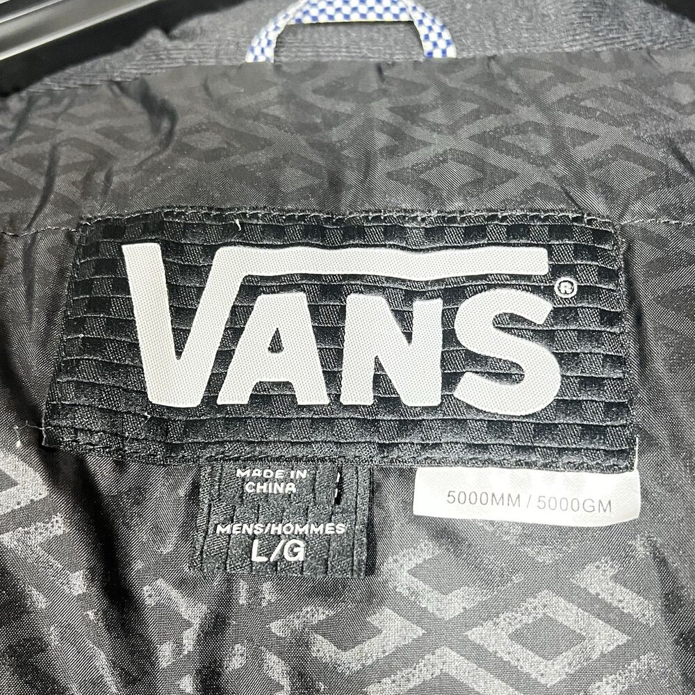 Vans Ski Snowboard Jacket Mens Size Large Blue Green Plaid Coat Hooded - Picture 11 of 12